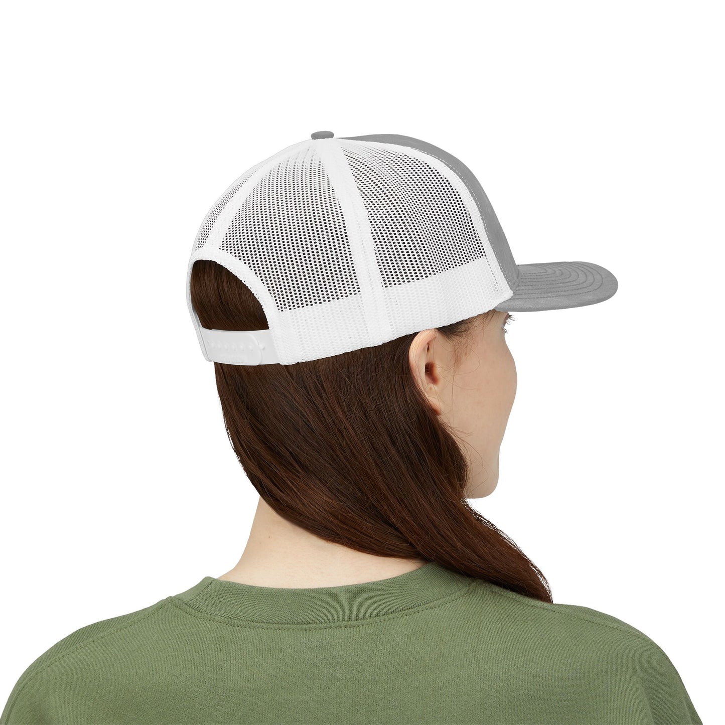 IDA Snapback Trucker Cap in Heather Grey