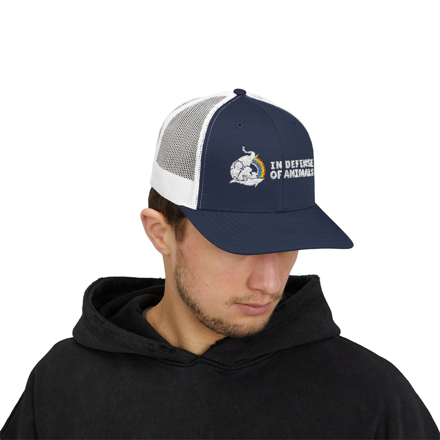IDA Snapback Trucker Cap in Navy