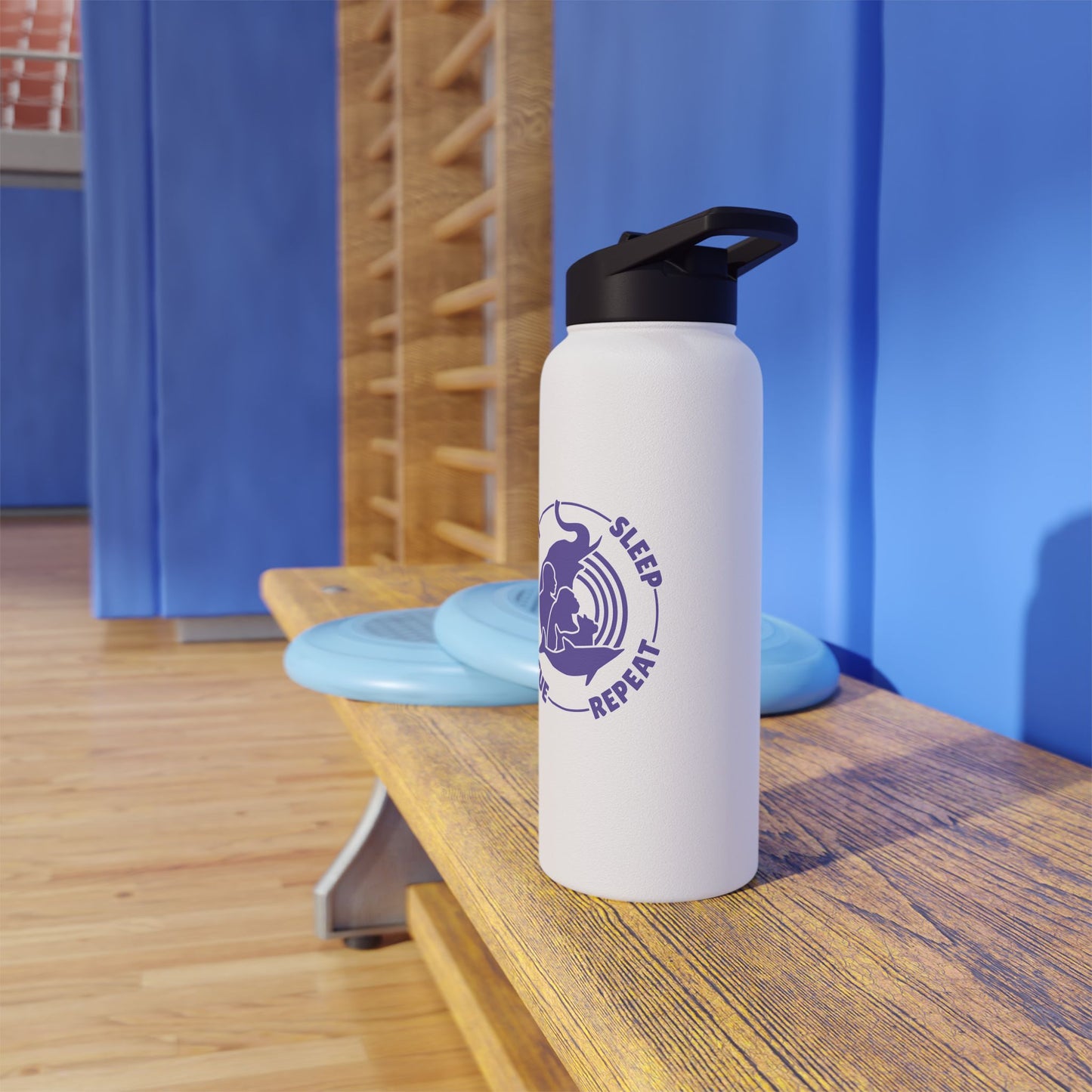 "Eat, Sleep, Rescue, Repeat" Stainless Steel Water Bottle