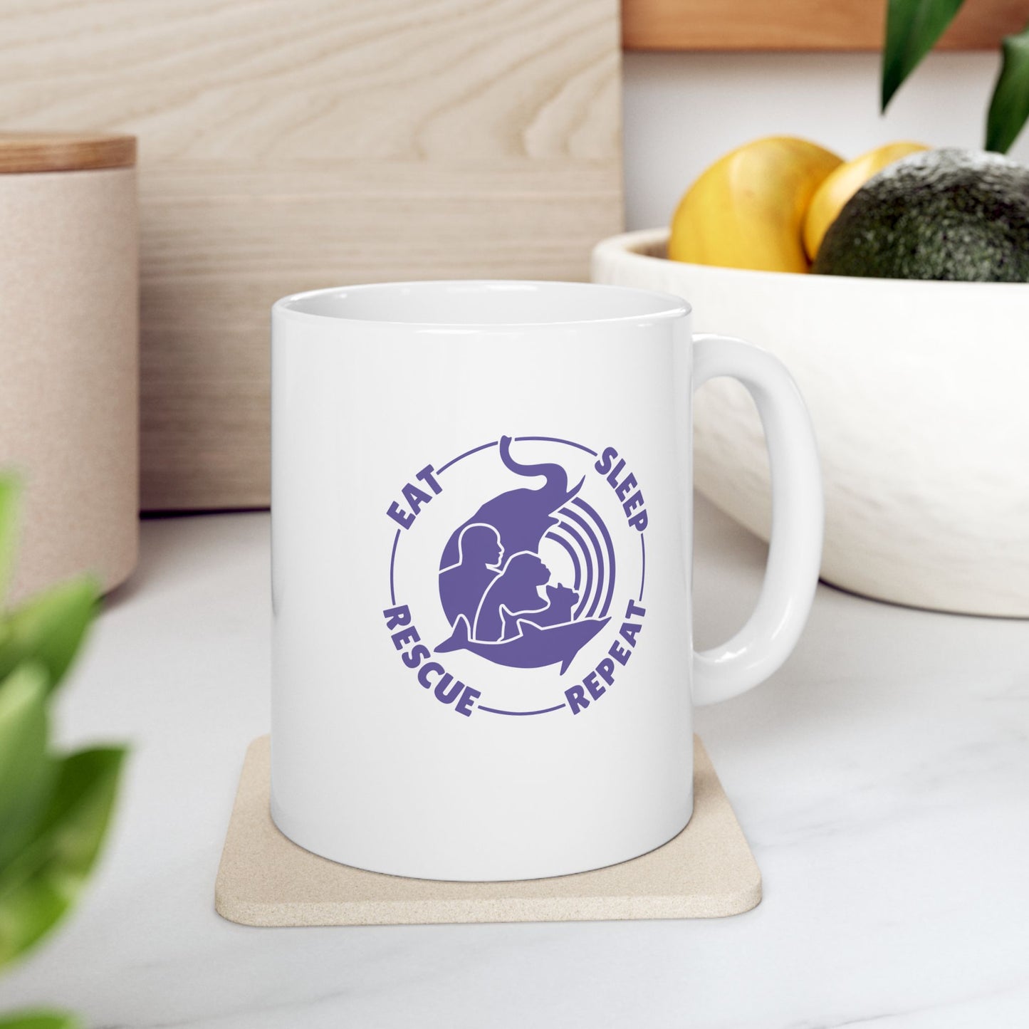 "Eat, Sleep, Rescue, Repeat" Ceramic Mug 11oz