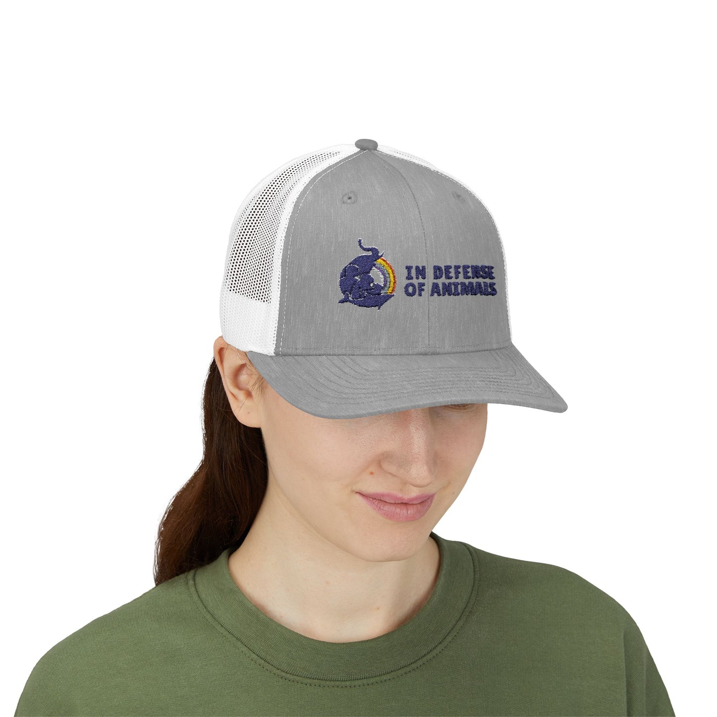 IDA Snapback Trucker Cap in Heather Grey