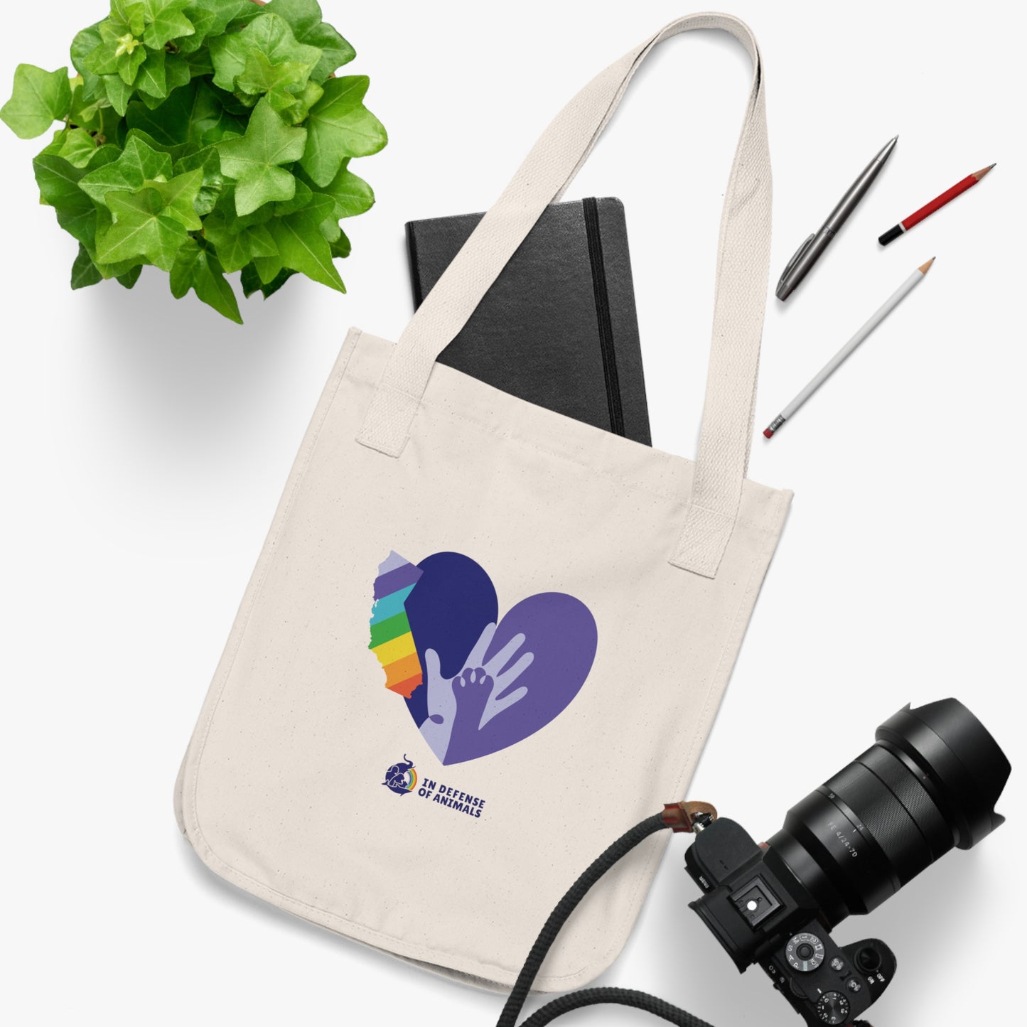 IDA Loves LA Organic Canvas Tote Bag