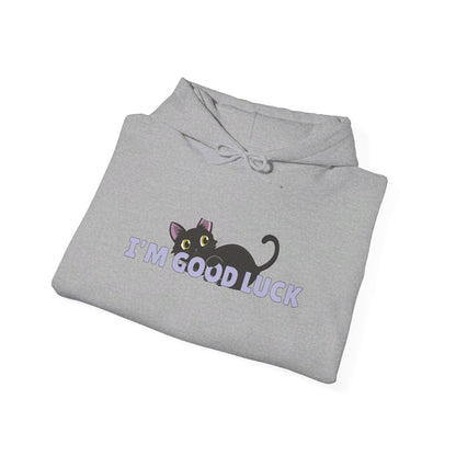 "Good Luck" Black Cat Unisex Heavy Blend™ Hooded Sweatshirt