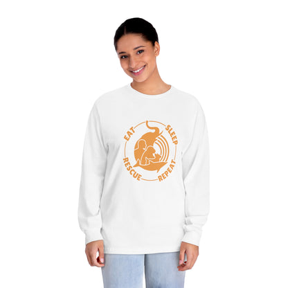 "Eat, Sleep, Rescue, Repeat" Unisex Classic Long Sleeve T-Shirt