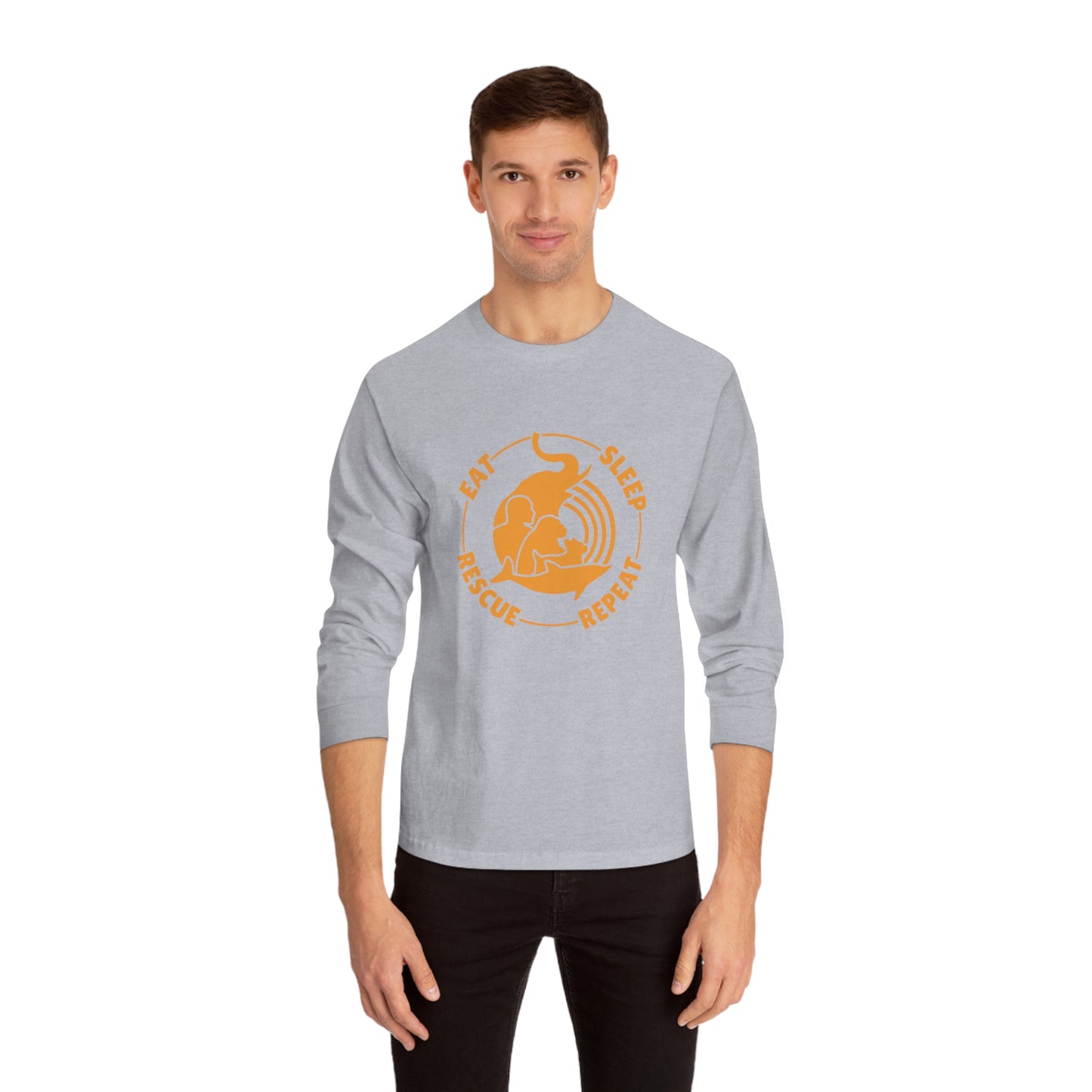 "Eat, Sleep, Rescue, Repeat" Unisex Classic Long Sleeve T-Shirt