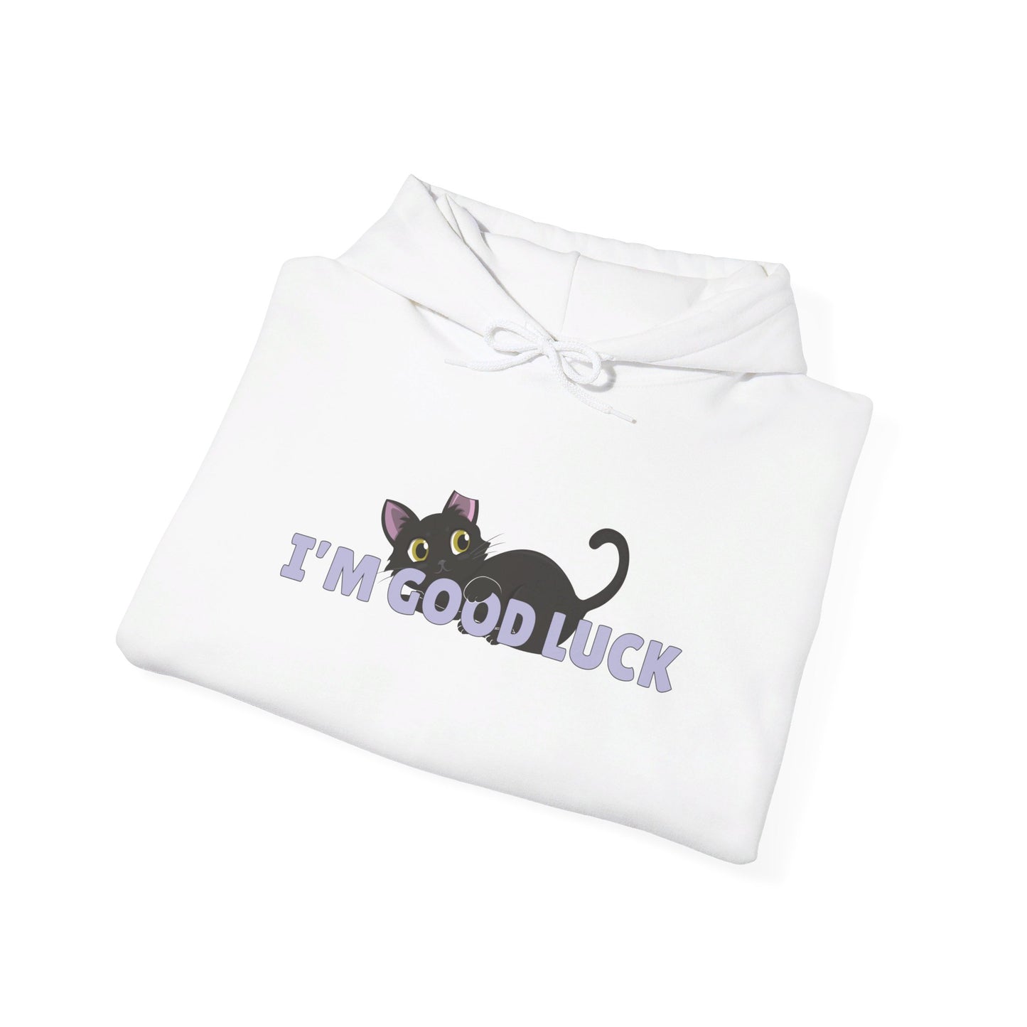 "Good Luck" Black Cat Unisex Heavy Blend™ Hooded Sweatshirt