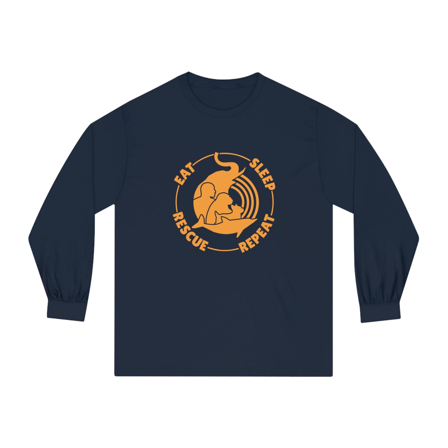 "Eat, Sleep, Rescue, Repeat" Unisex Classic Long Sleeve T-Shirt