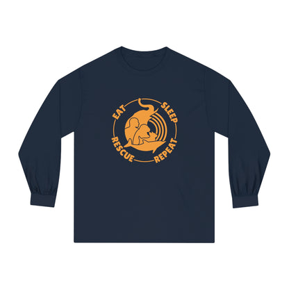 "Eat, Sleep, Rescue, Repeat" Unisex Classic Long Sleeve T-Shirt