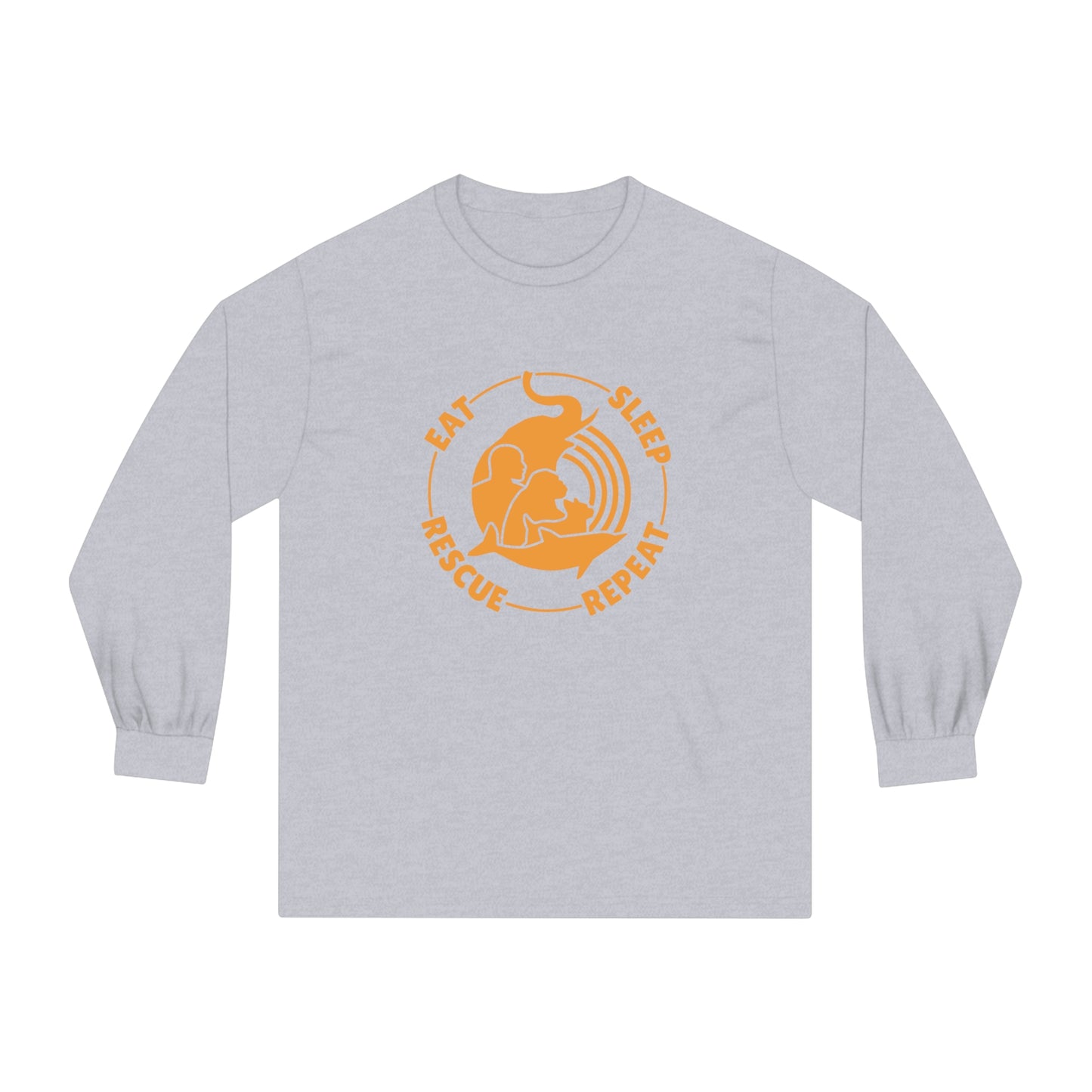 "Eat, Sleep, Rescue, Repeat" Unisex Classic Long Sleeve T-Shirt