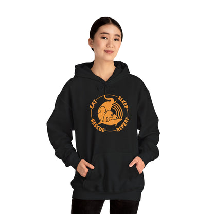 "Eat, Sleep, Rescue, Repeat" Unisex Heavy Blend™ Hooded Sweatshirt