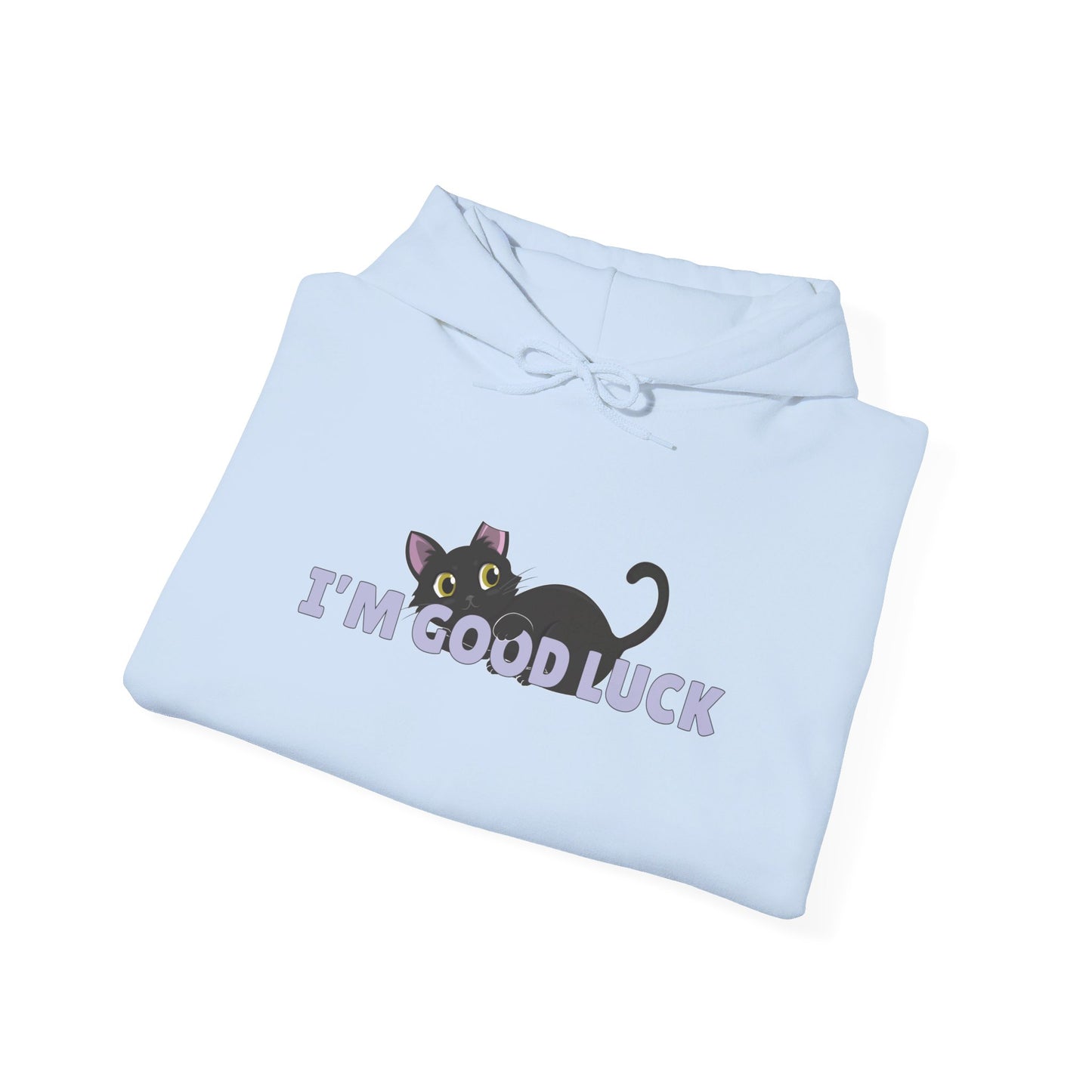 "Good Luck" Black Cat Unisex Heavy Blend™ Hooded Sweatshirt