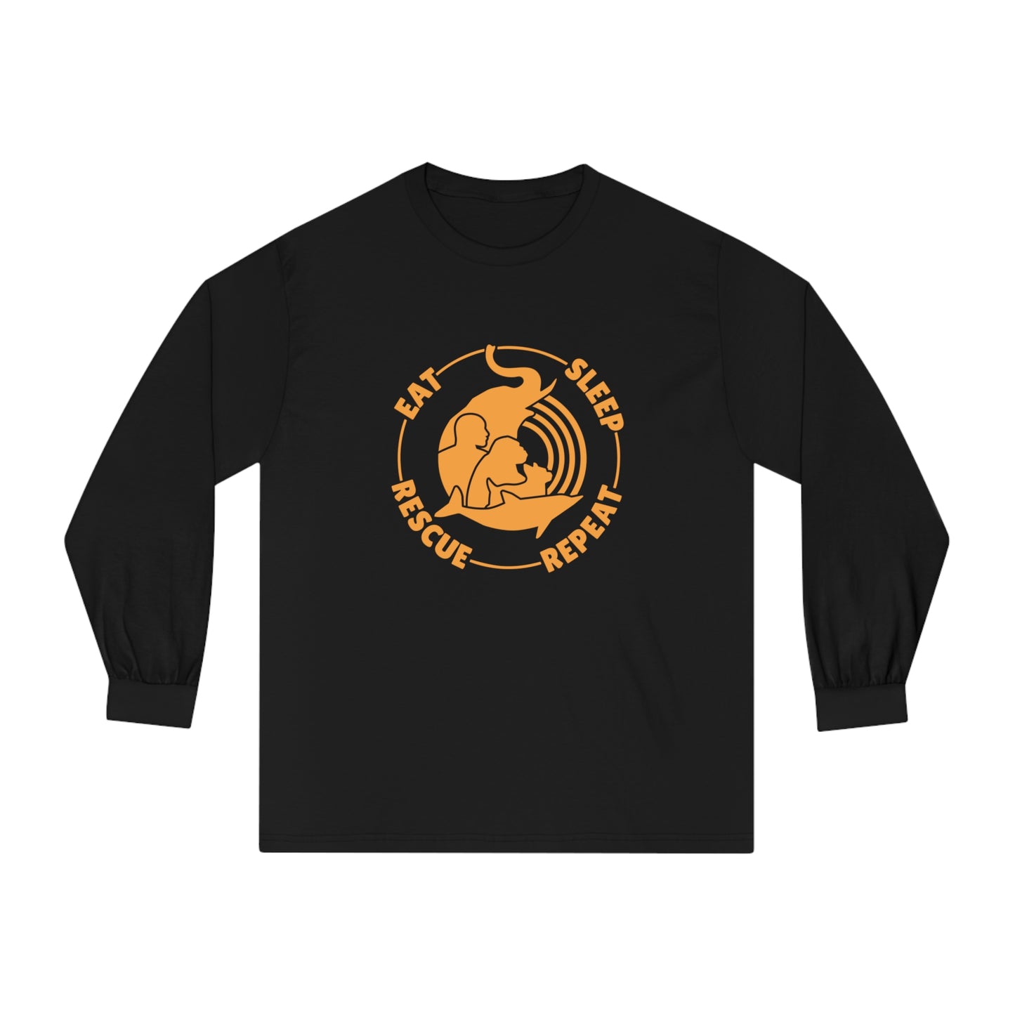 "Eat, Sleep, Rescue, Repeat" Unisex Classic Long Sleeve T-Shirt