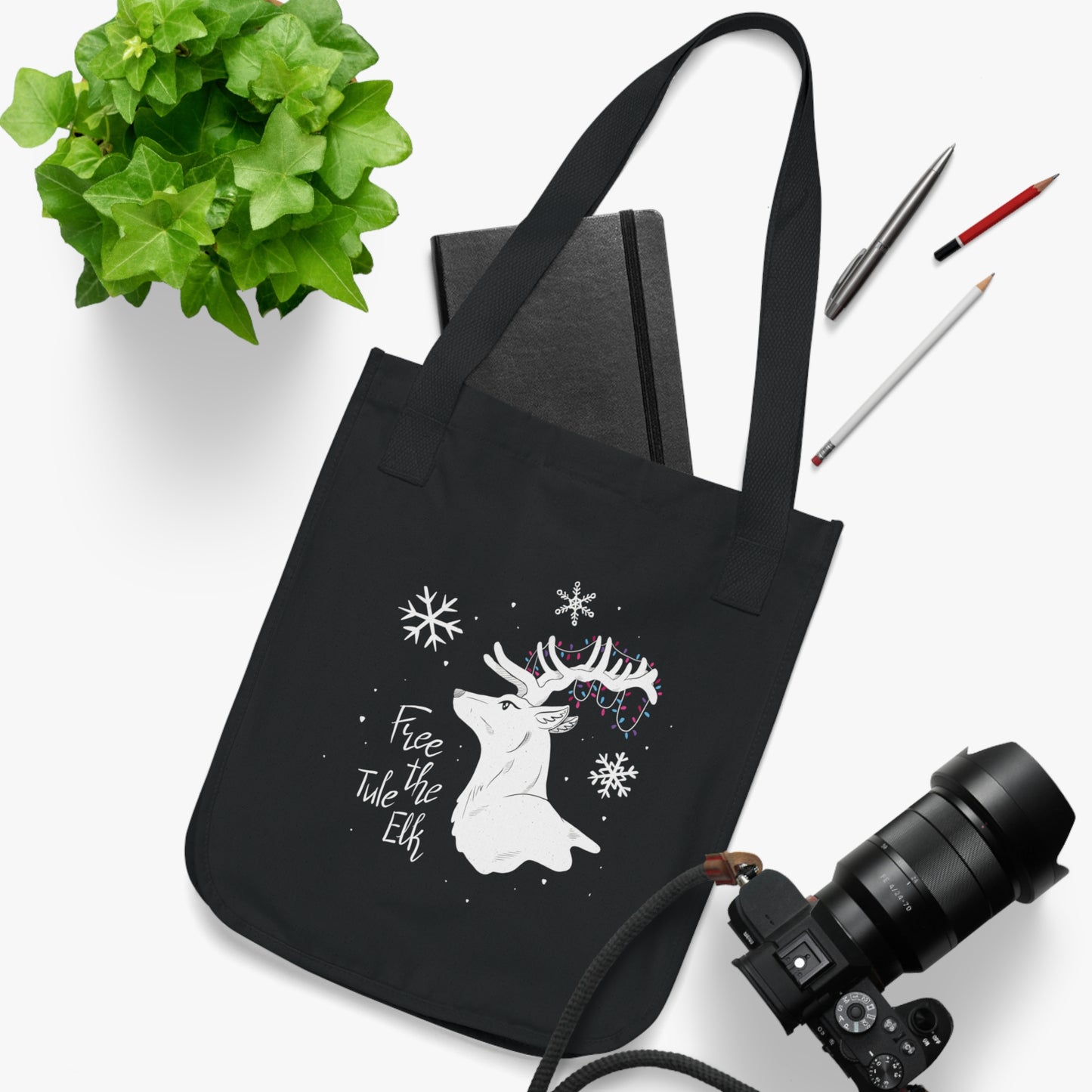 "Free the Tule Elk" Organic Canvas Tote Bag